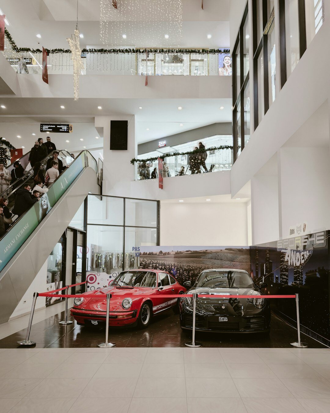 iconic classic cars in showroom