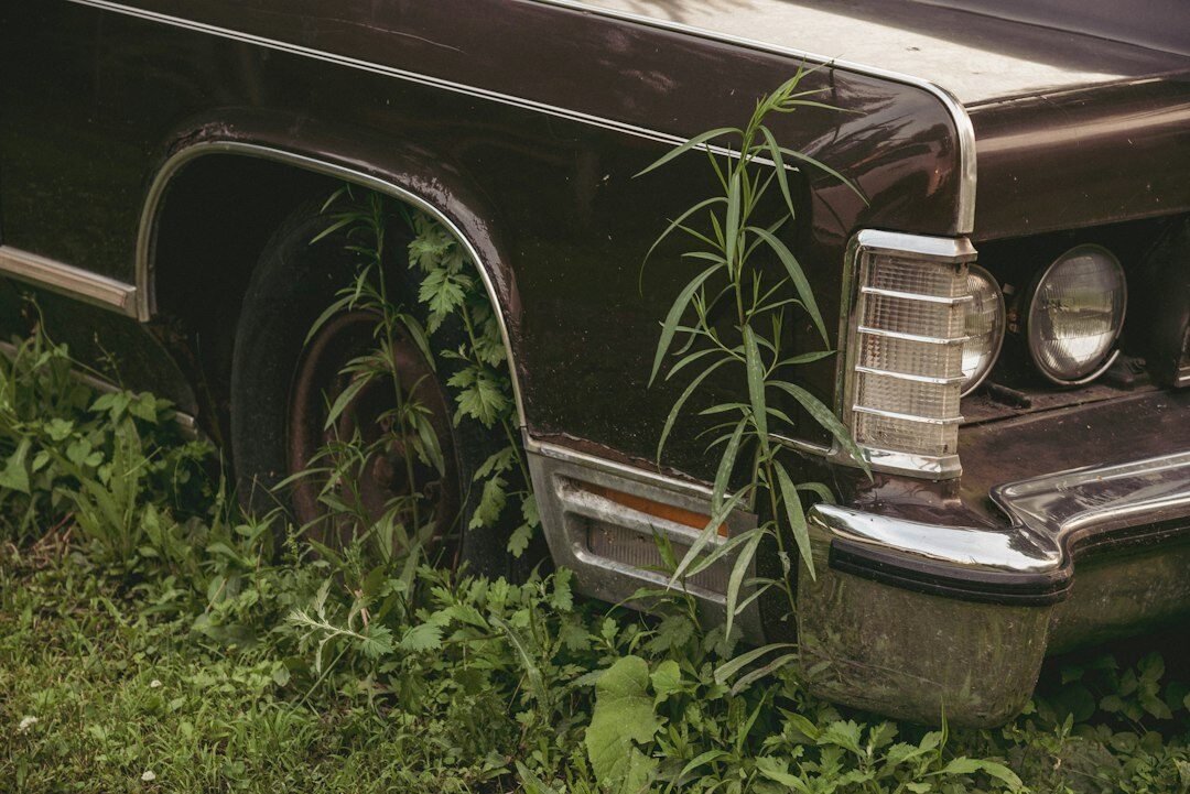 classic car on road